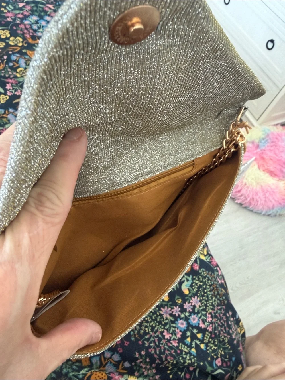 Envelope crossbody clutch- Gold
